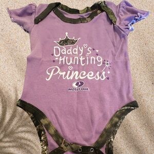 Mossy Oak Lavender Baby Onesie with Camo Accents